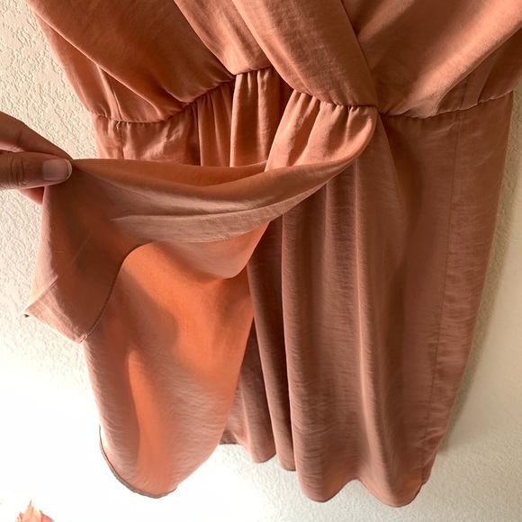 Silky Comfortable Blush Salmon Dress - Picture 4 of 5